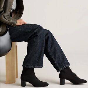 Quince Eco Knit Heeled Bootie NWT size 5